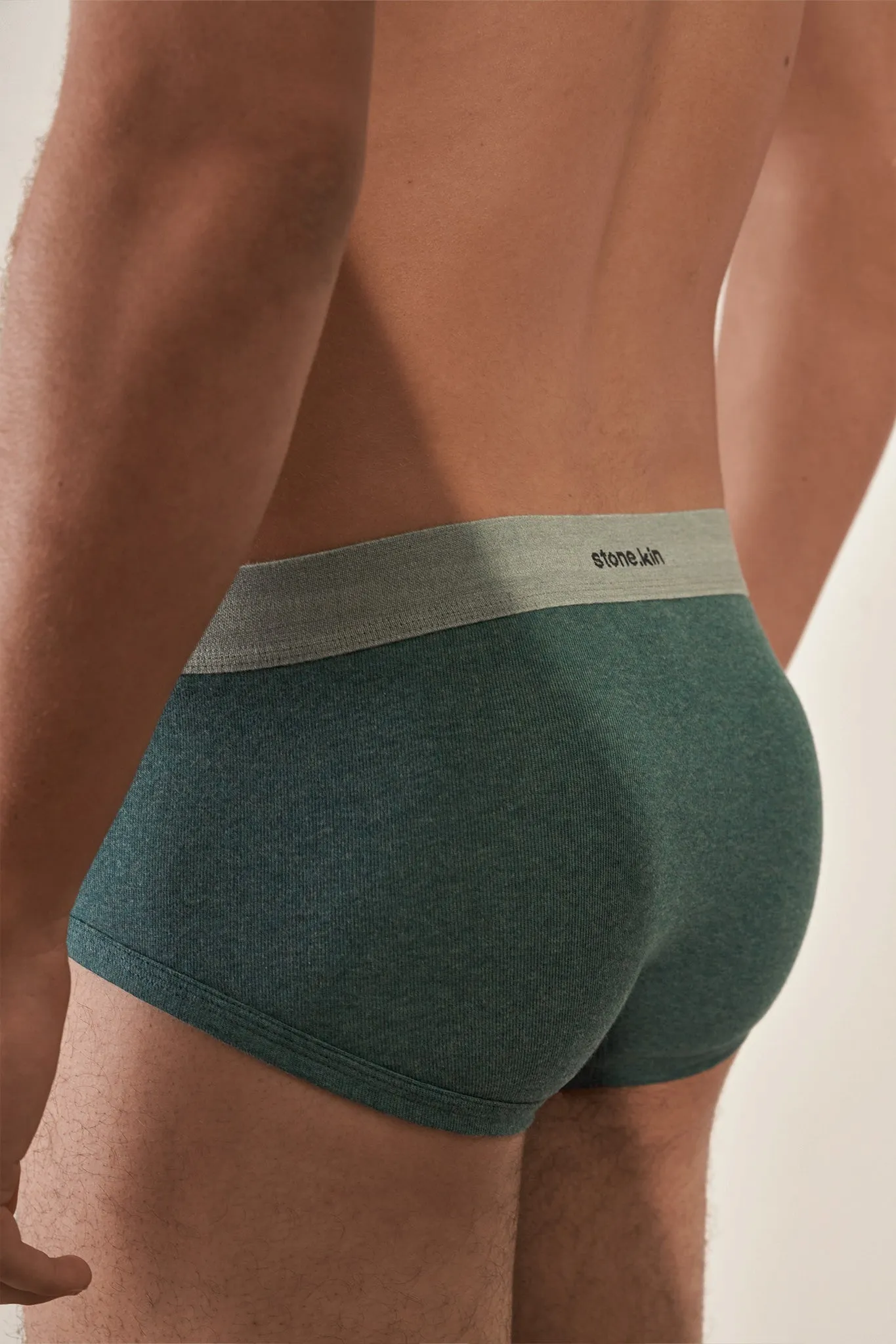 Trunk in Organic Cotton Rib - Teal & Sage