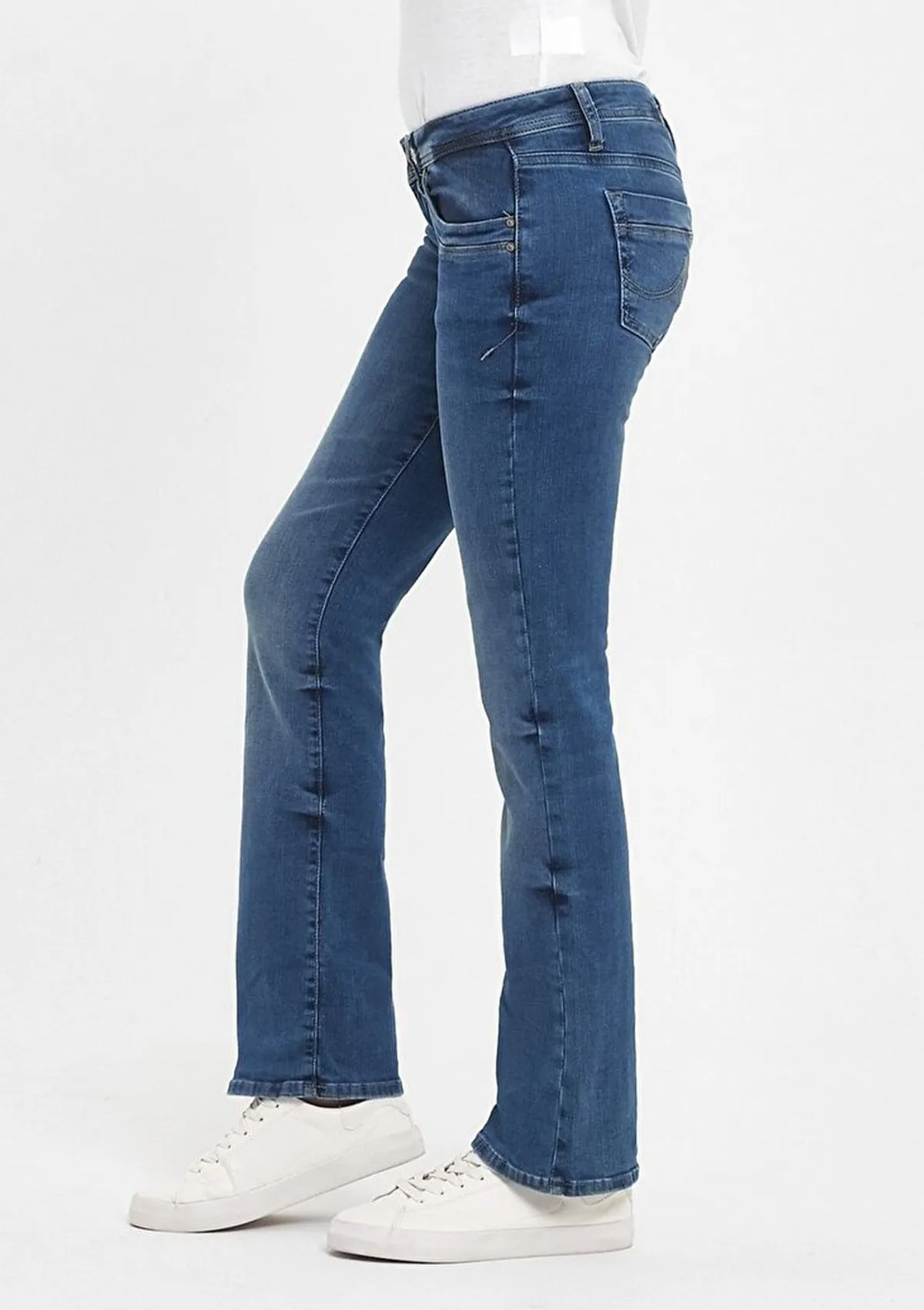 Valerie Blue Lapis Low Rise Baby Bootcut Jean