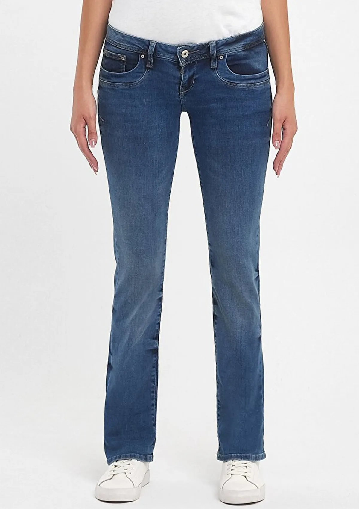 Valerie Blue Lapis Low Rise Baby Bootcut Jean