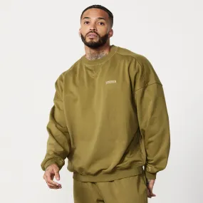 Vanquish Essential Olive Green Oversized Sweatshirt