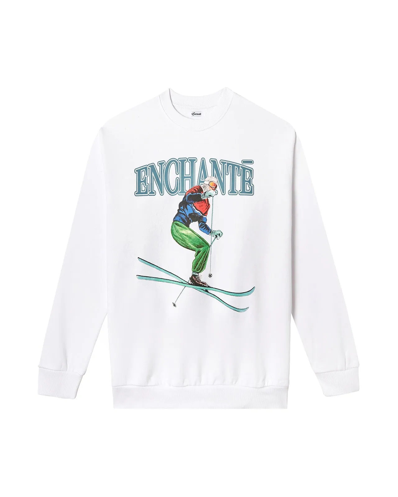 Vintage Ski Crewneck | White