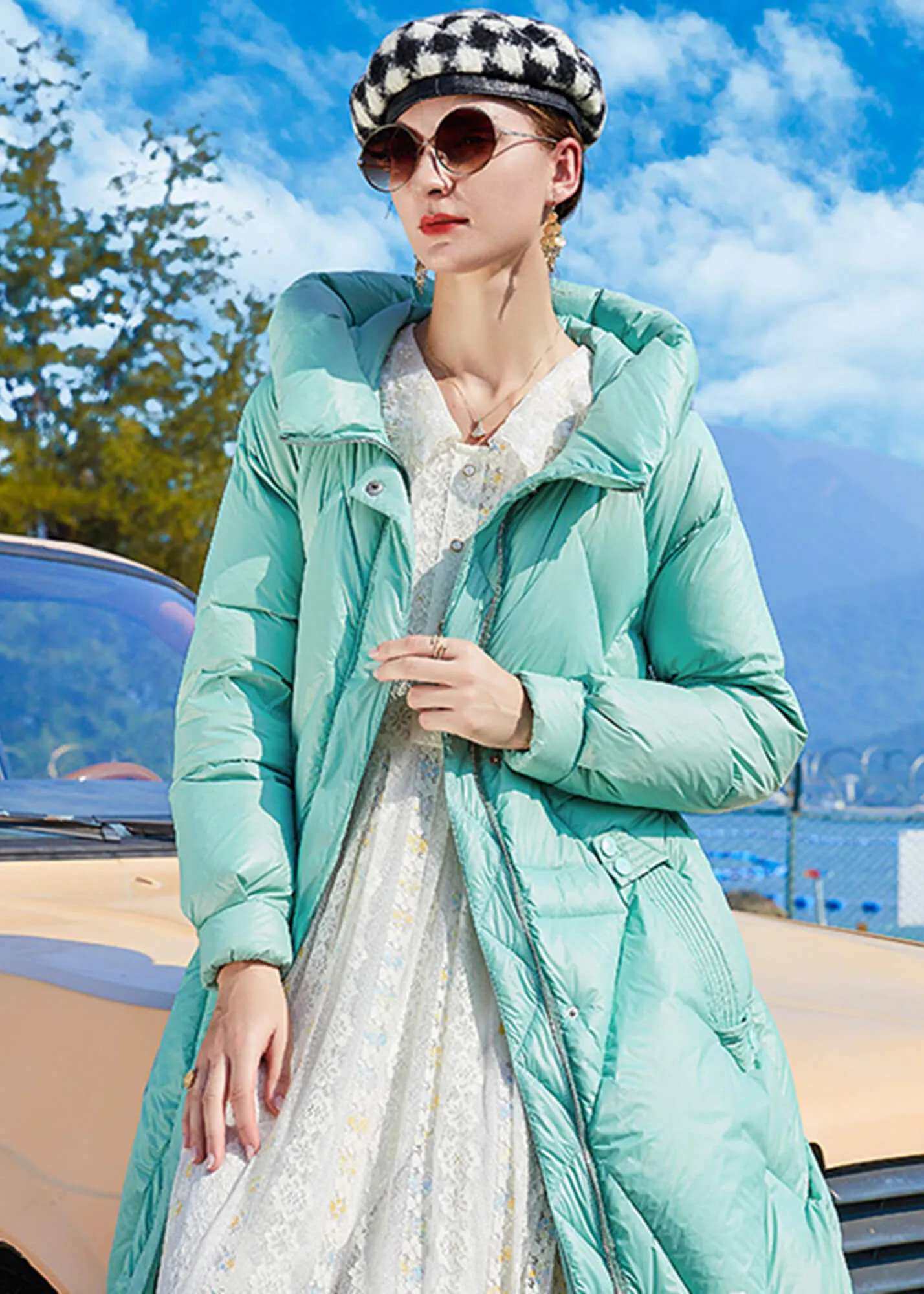 Water Resistant Hooded Puffer Maxi Coat