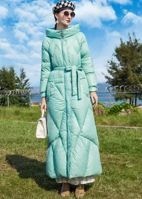 Water Resistant Hooded Puffer Maxi Coat