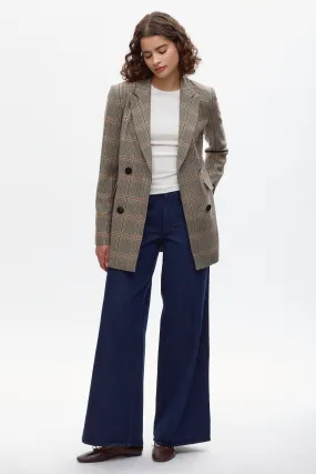 Women's Double Breasted Wool Blazer in 908 Jesi