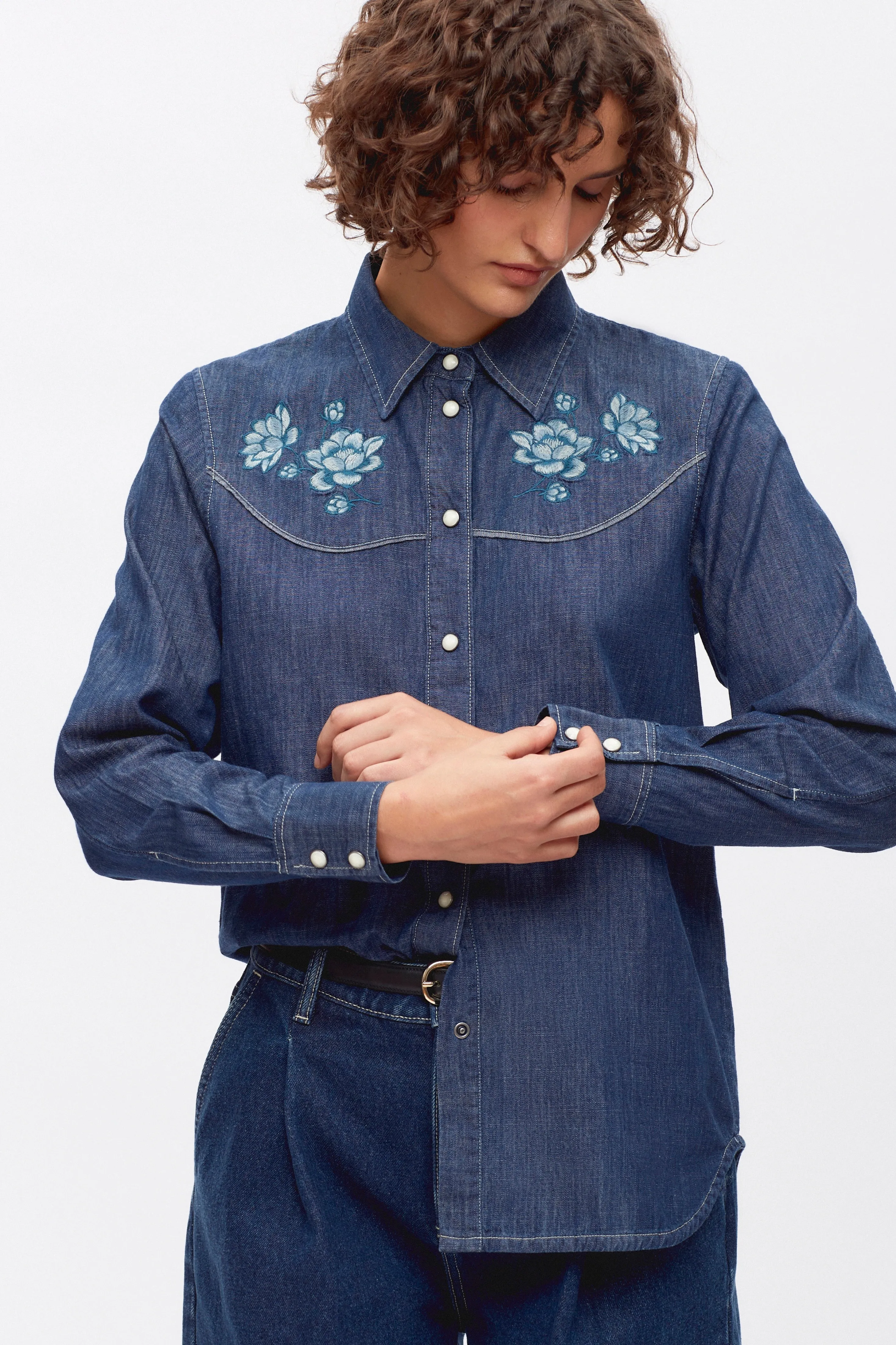 Women's Halim Shirt in Rinse