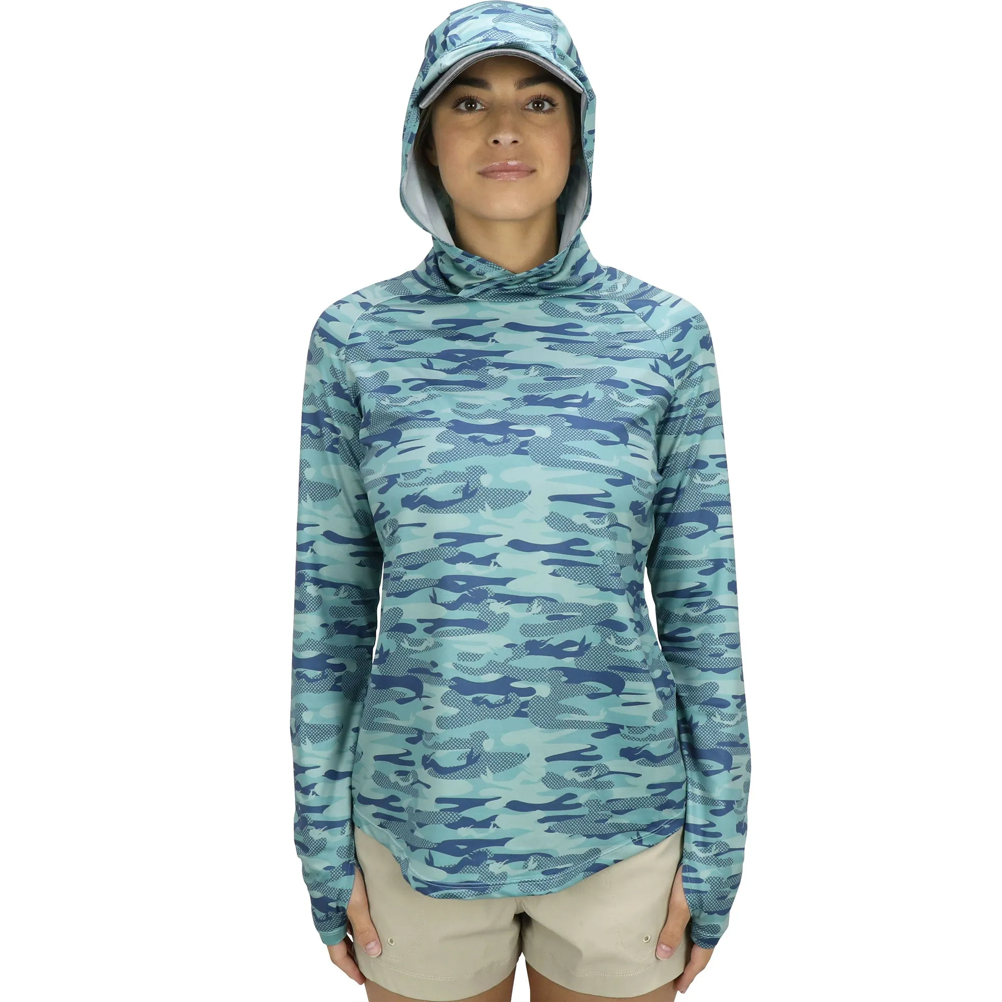 Women's Tactical Camo  Hooded LS Performance Shirt