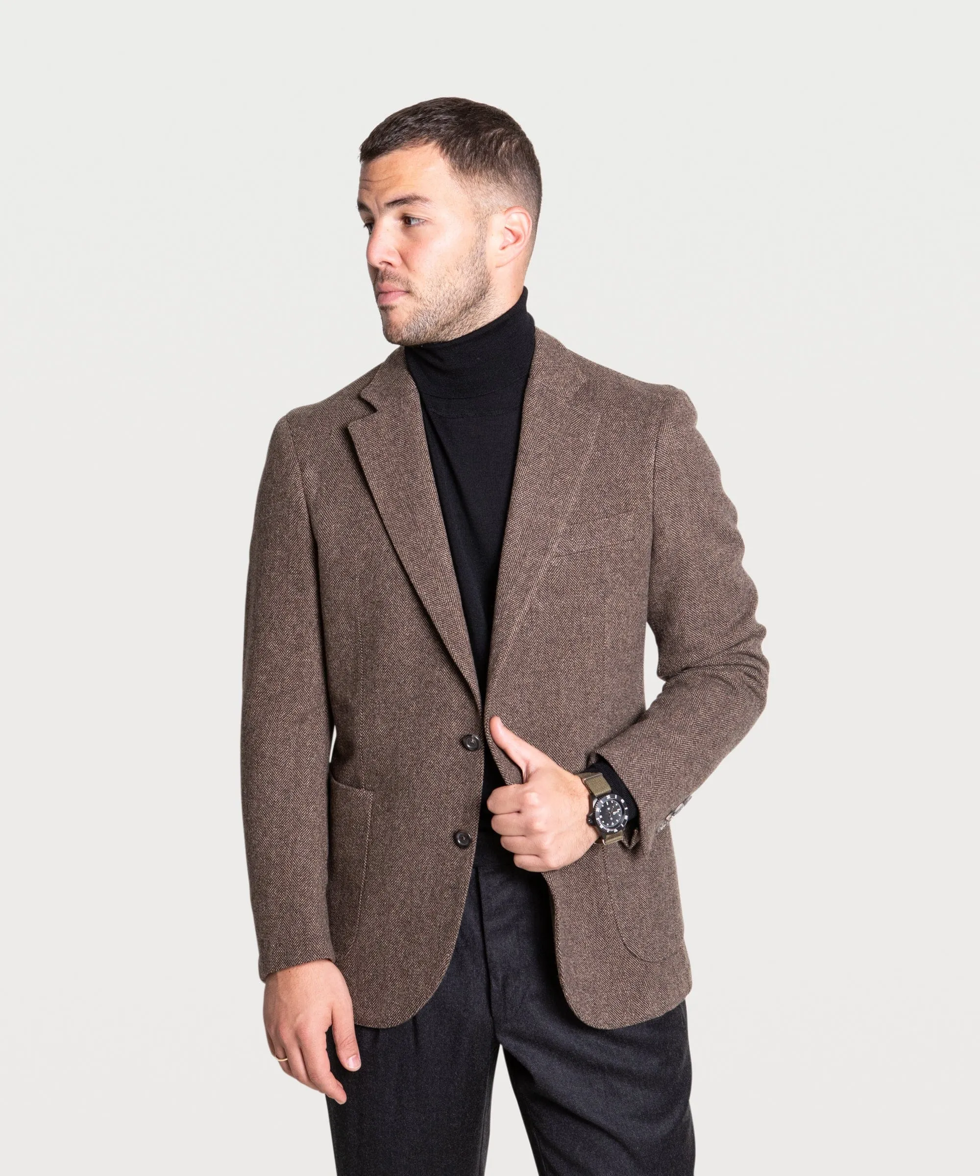 Wool Herringbone Jacket