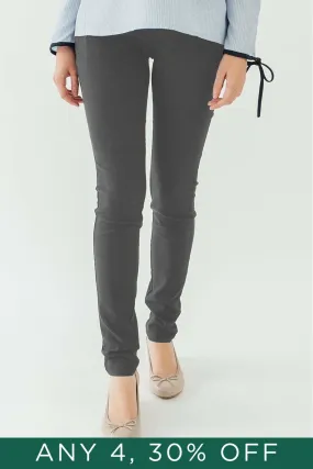 Woven Cathy High Waist Maternity Pants Grey